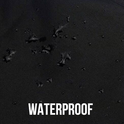 حقيبة كبيرة الحجم بسحاب مقاس 47 بوصة من القماش الخشن للمعدات الثقيلة حقيبة طويلة مقاومة للماء باللون الأسود in Kuwait