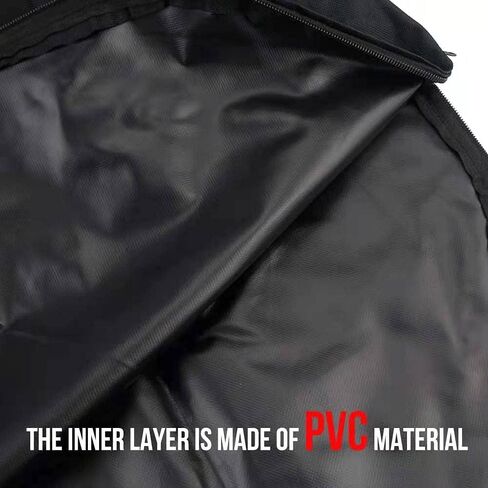 حقيبة كبيرة الحجم بسحاب مقاس 47 بوصة من القماش الخشن للمعدات الثقيلة حقيبة طويلة مقاومة للماء باللون الأسود in Kuwait