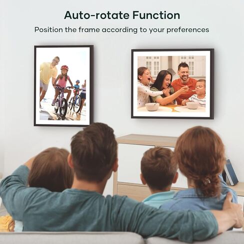 Digital Picture Frame Large 17 Inch Digital Photo Frame Share Pictures via Email Google Photos Web Browser App Electronic Picture Frame Slideshow Free Unlimited Storage Video Picture Frame Mat in Kuwait