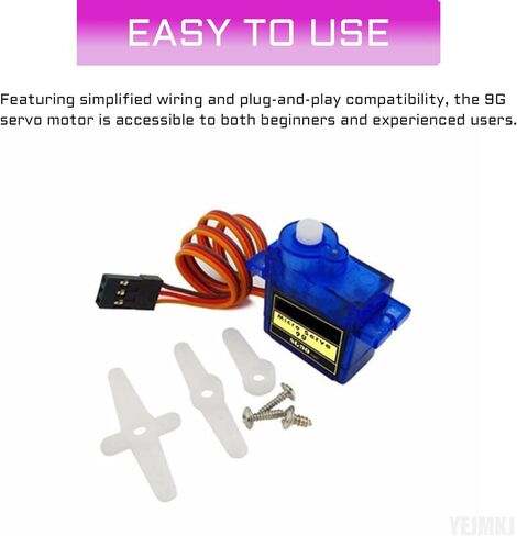 10pcs SG90 9G Micro Servos Mini SG90 Servo Motor Kit for RC Robot Arm Helicopter Airplane Car Boat Automation Control DIY Projects, Control Angle 180° in Saudi Arabia