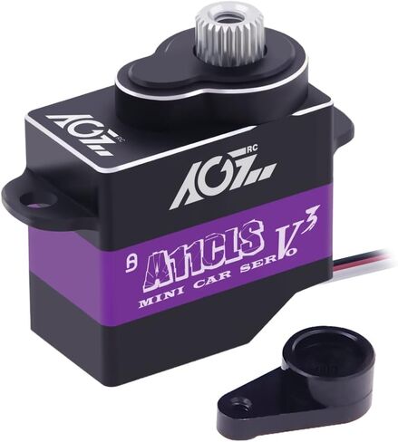 AGFRC Mini-Z-Car Micro Steering Servo - ترقية 11 جرام قابلة للبرمجة 0.050 ثانية عالية السرعة معدات معدنية كاملة رقمية صغيرة بدون قلب، زاوية تحكم 180 درجة (A11CLS V3) in Kuwait