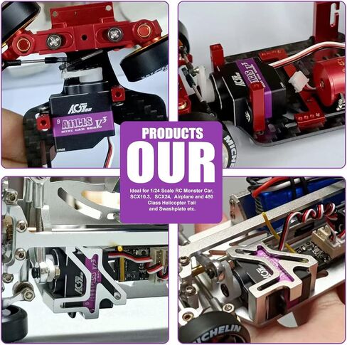 AGFRC Mini-Z-Car Micro Steering Servo - ترقية 11 جرام قابلة للبرمجة 0.050 ثانية عالية السرعة معدات معدنية كاملة رقمية صغيرة بدون قلب، زاوية تحكم 180 درجة (A11CLS V3) in Kuwait