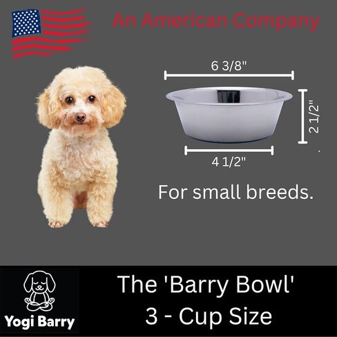 YOGI BARRY Stainless Steel Metal Dog Bowl | 3 Cup | Set of 2 | Silicone Non-Skid Base | Heavy Duty, Rust Resistant Stainless Steel | Cats and Dogs | Dry and Wet Foods | 1 Blue and 1 Black Bottom in Saudi Arabia