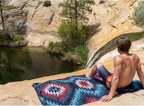Coalatree Beach Kachula Adventure Blanket V2 - بطانية قابلة للتعبئة ومتعددة الاستخدام مثالية للسفر والتخييم والاستخدام الحضري، غابة مشجرة in Saudi Arabia