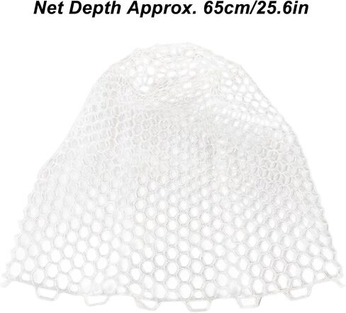 VBESTLIFE 65cm Depth Rubber Replacement Net for Fishing Landing Net in Saudi Arabia