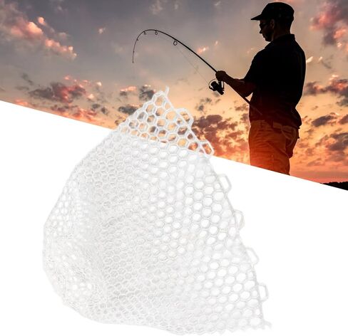 VBESTLIFE 65cm Depth Rubber Replacement Net for Fishing Landing Net in Saudi Arabia
