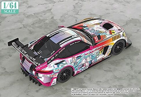 Good Smile Hatsune Miku GT Project AMG 2021 GT (إصدار الجولة 3) سيارة مصغرة بمقياس 1:64، متعددة الألوان in Kuwait