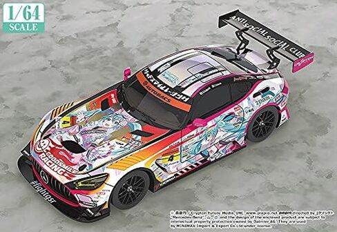 Good Smile Hatsune Miku GT Project AMG 2021 GT (إصدار الجولة 3) سيارة مصغرة بمقياس 1:64، متعددة الألوان in Kuwait