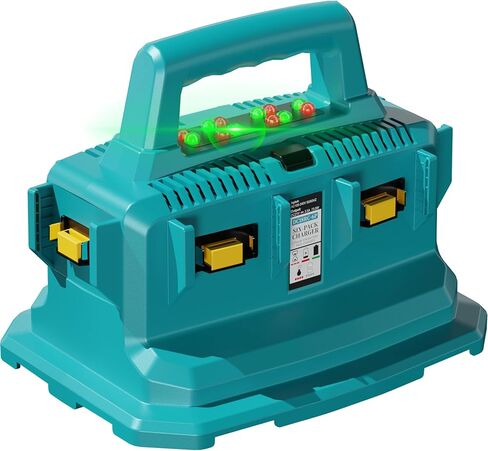 18 فولت 6 منافذ استبدال شاحن سريع لماكيتا 18 فولت شاحن DC18SF DC18RC DC18RD DC18RF، متوافق مع ماكيتا بطارية 18 فولت BL1820B BL1830 BL1840 BL1850 لمحطة شاحن بطارية ماكيتا 18 فولت in Kuwait