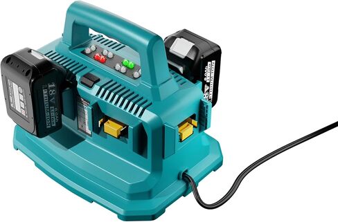 18 فولت 6 منافذ استبدال شاحن سريع لماكيتا 18 فولت شاحن DC18SF DC18RC DC18RD DC18RF، متوافق مع ماكيتا بطارية 18 فولت BL1820B BL1830 BL1840 BL1850 لمحطة شاحن بطارية ماكيتا 18 فولت in Kuwait