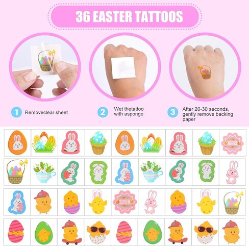 بيستويل 24 قطعة من حشو سلة عيد الفصح للأطفال الأولاد والبنات، طوابع التحبير الذاتي مع وشم عيد الفصح، بيض عيد الفصح البلاستيكي مع ألعاب بالداخل، هدايا عيد الفصح هدايا عيد الفصح حشو سلة in Kuwait