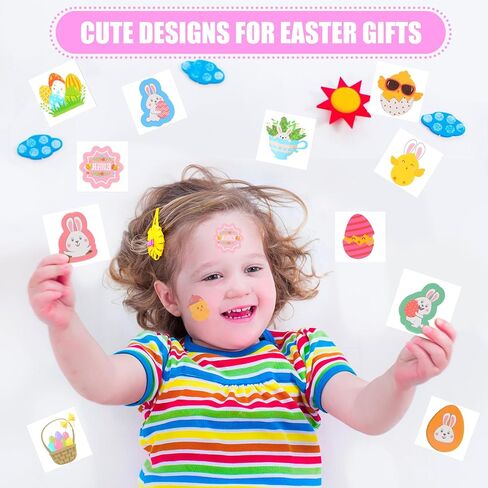 بيستويل 24 قطعة من حشو سلة عيد الفصح للأطفال الأولاد والبنات، طوابع التحبير الذاتي مع وشم عيد الفصح، بيض عيد الفصح البلاستيكي مع ألعاب بالداخل، هدايا عيد الفصح هدايا عيد الفصح حشو سلة in Kuwait