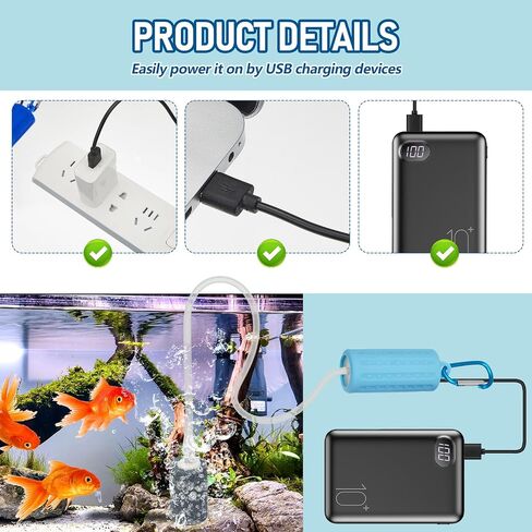 4 قطع مضخة هواء لحوض السمك USB صغيرة محمولة متعددة الألوان مضخة هواء أكسجين هادئة مع إبزيم معلق أنبوب سيليكون من حجر الهواء وسلك طاقة للصيد في الهواء الطلق وإكسسوارات حوض السمك الداخلي in Saudi Arabia