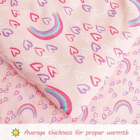 Viviland Butterfly Floral Toddler Comforter Sets, Cute Girls Toddler Bedding Set, Soft Microfiber Purple Toddler Bed Set in Saudi Arabia