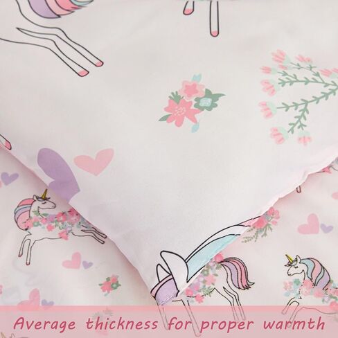 مجموعات لحاف الأطفال الصغار من Viviland Butterfly Floral، طقم مفروشات لطيف للفتيات الصغيرات، طقم سرير أطفال ناعم من الألياف الدقيقة باللون الأرجواني in Kuwait