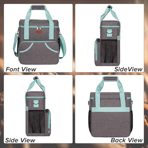 IAVEYG Coffee Maker Travel Bag Compatible with Keurig K-Mini or K-Mini Plus,Single Serve Coffee Brewer Portable Storage Bag with Multiple Pockets for K-Cup Pods,Storage Bag With Shoulder Strap(Gray) in Saudi Arabia