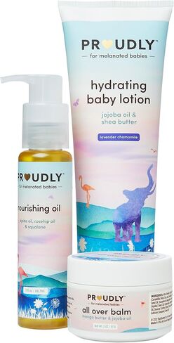 مجموعة هدايا طبقات الرطوبة للأطفال الذين يعانون من الميلانين، صممها أطباء الجلدية للعناية ببشرة الأطفال للبشرة الحساسة والجافة - مثالية للأكزيما وغطاء المهد in Kuwait