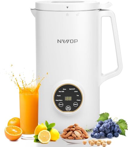 ماكينة صنع حليب الجوز الأوتوماتيكية مع 10 شفرات للتنظيف الذاتي لعصير منزلي الصنع نباتي وحليب الصويا والكاجو والشوفان، صانعة حليب اللوز 28 أونصة مع تأخير البدء/الحفاظ على الدفء/الغليان لمدة 12 ساعة in Kuwait
