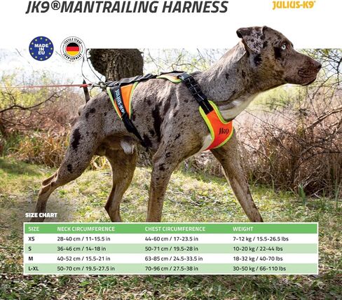 Julius-K9, JK9 Mantrailing Harness, Size: M, Black in Kuwait