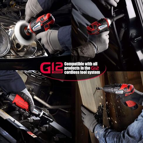 ايه سي ديلكو ARW12103-K2 سلسلة G12 12 فولت ليثيوم أيون لاسلكي 3/8 بوصة مفتاح ربط بسقاطة بدون فرش ومجموعة أدوات كومبو للسائق المؤثر مع بطاريتين in Kuwait