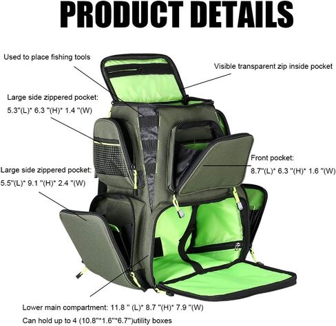 Seaknight Fishing Tackle Backpack, Water-Resistant Large Storage with 4 Trays, Outdoor Multifunctional Box Tackle Bag for Fishing Camping Hiking Cycling (Camouflage-25L with 4 Trays) in Saudi Arabia