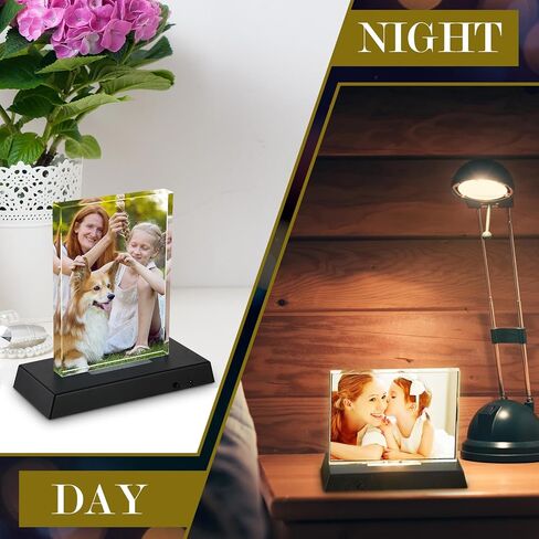 Qunclay 3 Sets Sublimation Crystal Frames LED Base,3.9 x 5.9 In,Black in Kuwait