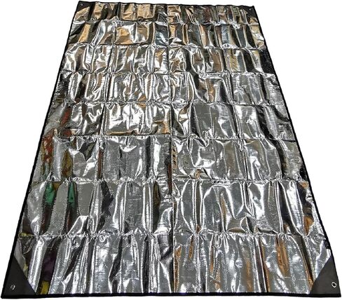 Mountain Spring Heavy Duty Aluminum Foil Emergency Camping Survival Blanket Moisture-Proof Mat - 2 Person | All-Weather Ground Sheet Footprint Mat Tarp Emergency Blanket in Kuwait