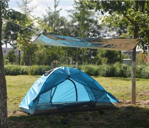 Mountain Spring Heavy Duty Aluminum Foil Emergency Camping Survival Blanket Moisture-Proof Mat - 2 Person | All-Weather Ground Sheet Footprint Mat Tarp Emergency Blanket in Kuwait