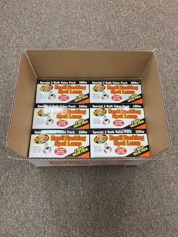 مصابيح تسخين الزواحف Zoomed Repti Basking Spot Bulb - ضوء تشمس 100 واط للزواحف (6 عبوات مع 2 لكل عبوة) - تتضمن موسوعة إضاءة الزواحف المرفقة in Kuwait