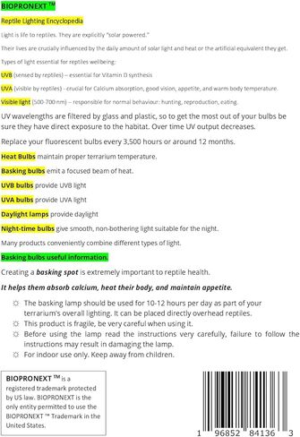 مصابيح تسخين الزواحف Zoomed Repti Basking Spot Bulb - ضوء تشمس 100 واط للزواحف (6 عبوات مع 2 لكل عبوة) - تتضمن موسوعة إضاءة الزواحف المرفقة in Kuwait