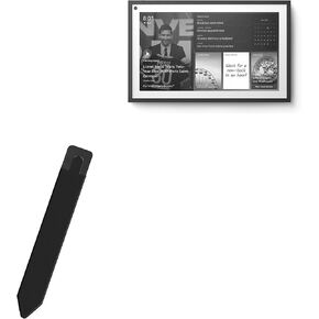 جراب BoxWave Stylus متوافق مع Amazon Echo Show 15 - Stylus PortaPouch، حامل القلم المحمول ذاتي اللصق لـ Amazon Echo Show 15 - أسود غامق