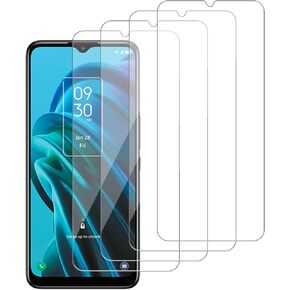 [4 Pack] Glass Screen Protector Compatible for TCL 30 XE 5G [9H Hardness]-HD Screen Tempered Glass, Easy Install - [Case Friendly] 2.5D Edge