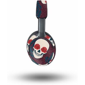 MightySkins Glossy Glitter Skin Compatible with Bose QuietComfort Ultra - Skulls N Roses | Protective, Durable High-Gloss Glitter Finish | Easy to Apply