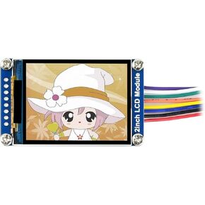waveshare 2inch LCD Display Module IPS Screen 240×320 Resolution with Embedded Controller Communicating via SPI Interface.
