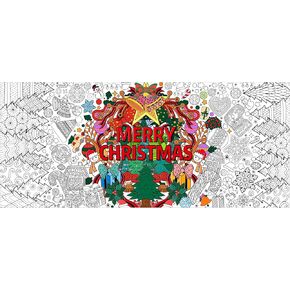 Dvbonike Jumbo Halloween Mandala Coloring Poster Giant Color-in Paper Poster with Castle Pumpkin Ghost 55 x 23.6 inch DIY Paint Blank Art Banner Tablecloth Decor for Kids Theme Party Activity Supplies
