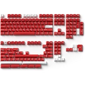 KPREPUBLIC Domikey Ruby Cherry Profile abs doubleshot Backlit keycap for mx Keyboard Poker 87 104 xd64 xd68 BM60 BM65 BM68 BM80 (DMK Ruby All in One Kit x1)