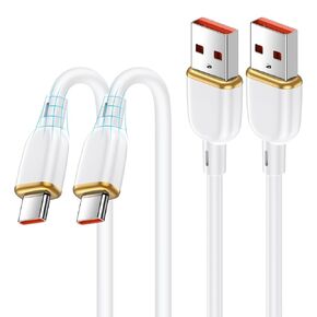 كابل USB من النوع C شحن سريع لهاتف Google Pixel 9 Pro XL Fold 8A 8 7 Pro 7A 6A 5A، 2 حزمة USB A إلى USB C Android Phone سلك شحن سريع لهاتف Samsung Galaxy A16 S24 S23 S22 S21 A15 A14 A13 Z Fold Flip 6 in Kuwait