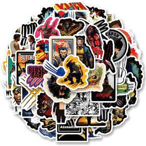 63Pcs Teens Hero Wolverine Stickers for Mobile Phones Computers Refrigerators Bicycles Cars Helmets Birthday Parties Christmas
