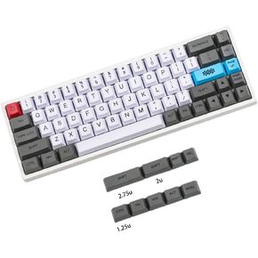 YMDK 61 64 68 ANSI Dye Sub 60% Carbon Custom Keycaps OEM Profile Thick PBT Keycap for MX Mechanical Keyboard GH60 SP64 GK64 Tada68 (Carbon)(Only Keycap)