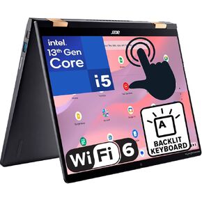 acer Chromebook Spin 714 14" Touchscreen FHD+ 2-in-1 Laptop, 13th Gen Intel 10-Core i5-1335U (Beat i7-1270P), 8GB LPDDR4X RAM, 128GB PCIe SSD, WiFi 6, Bluetooth 5.2, Backlit Keyboard, Chrome OS