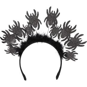 Needzo Glitter Black Spider Bopper Headband Costume Accessory, 10 Inch
