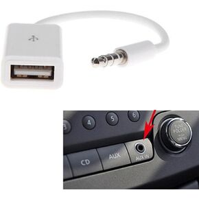 AUX to USB 5mm Male Aux Plug to USB 2.0 Female Converter Cable Cord Converter Cable Only Work to Car AUX Port USB Adapter Plug