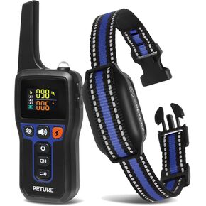Dog Training Collar, 3300Ft Automatic Bark Collar with Remote, IPX7 Waterproof Ecollars for Dog Training with Beep Vibration Static and Auto Mode, Rechargeable Bark Collar for All Breeds Dogs