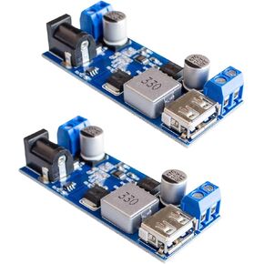 2 Pcs 12V 24V to 5V DC Converter Buck Modules 9-36V Step Down to USB 5V Buck Converter