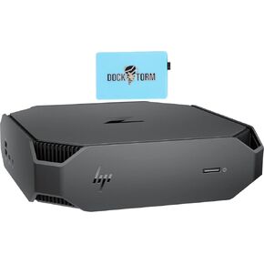 HP Z2 G5 Mini Workstation Desktop (Intel i5-10500 6-Core, 8GB RAM, 256GB PCIe SSD, Intel UHD 630, WiFi 6, Bluetooth 5.2, USB 3.2, Thunderbolt 3, Display Port, Black, Win11P) with Dockztorm Hub
