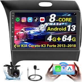 [8-Core 4+64G] Ohradio Android 13 for Kia Forte Cerato K3 2013-2018 ستيريو السيارة، راديو CarPlay اللاسلكي Android Auto، شاشة لمس 9 بوصة راديو السيارة GPS مرآة رابط واي فاي كاميرا احتياطية بلوتوث FM RDS in Kuwait