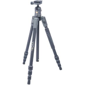 حامل ثلاثي القوائم من VANGUARD VEO2S265CB مصنوع من ألياف الكربون مع رأس كروي وخيار Monopod وحامل هاتف ذكي وأقدام مدببة وحقيبة حامل ثلاثي القوائم