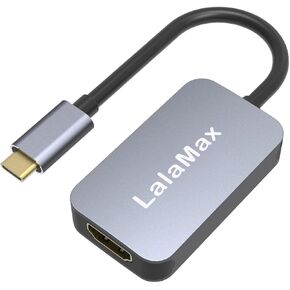 lalamax USB نوع C إلى HDMI عالي السرعة فائق الدقة مع كابل USB، كابل USB C إلى HDMI متوافق مع الكمبيوتر المحمول والهاتف المحمول