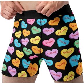 Mens Lipstick Kisses All Over Boxer Briefs Valentines Day Underwear