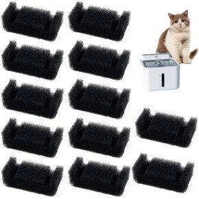 12Pcs Cat Water Fountain Filters Sponge for 67oz/2L Pet Fountain,Pet Fountain Filter Replacement for Cat Dog Water Fountain Automatic Drinking Water Dispenser